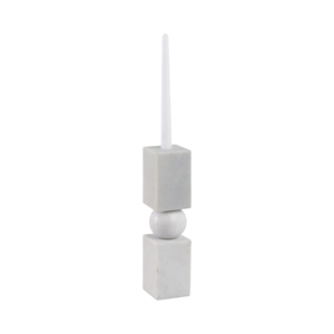 Portacandele Geometrico in Marmo, Candelabro Contemporaneo in Pietra per Centrotavola e Arredamento Casa - Product Image 2