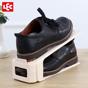 LEC ชั้นวางรองเท้าสองชั้นพลาสติกประหยัดพื้นที่จัดเก็บสำหรับบ้าน 2 แพ็ค - Product Image 2