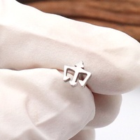 Prix d'usine, clous d'oreille unisexes en alliage de titane G23, clous de lèvre F136 Trident, bijoux de piercing pour l'oreille avec pierre, bijoux pour le corps