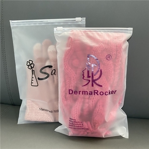 Custom Logo Printing <b>Slide</b> Matte/ Frosted Biodegradable Zipper <b>Plastic</b> Bag Clear Clothing Tshirt Poly Zip Bag With Own Logo - Product Image 1