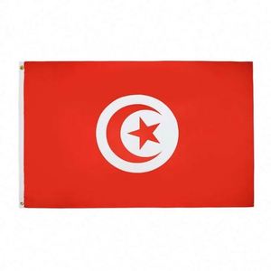 Wholesale Custom Logo Durable 3x5 Ft Tunisian Banner 68D Polyester National Tunisia <b>Flag</b> - Product Image 5