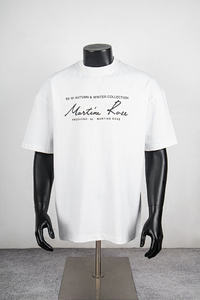 Camiseta de Manga Corta con Estampado de Letras Coloridas, Versión Premium, para Hombre y Mujer, Holgada y de Tela Gruesa, Estilo Martine Rose para Parejas - Product Image 3