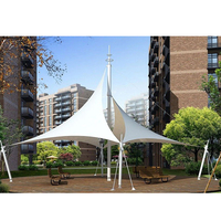 Membrane architecturale moderne en tissu PTFE extérieur pour hôtel, écologique, durable, ignifuge, anticorrosion, 25 ans de garantie