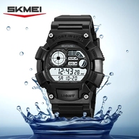 Montre-bracelet sport pour homme Skmei 2403, mouvement numérique, 5 ATM, montre en résine avec miroir, fonction de compte à rebours, montre LED, Reloj Masculino