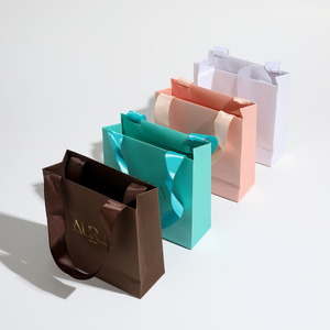 Wholesale Custom logo Eco-friendly <b>Paper</b> Bags, Gift Storage <b>Packaging</b> Bags, Clothing, Shoes, Jewelry, Shopping Bags - Product Image 6