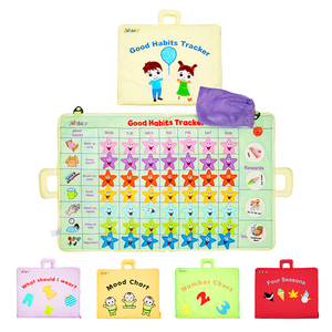 Jollybaby libro <span class=keywords><strong>de</strong></span> tela éducation lavable réutilisable autocollant tissu livre occupé conseil montessori jouets - Product Image 2