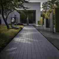 Planches de terrasse en WPC imperméables et antidérapantes, composite bois-plastique, revêtement de sol extérieur pour jardin, patio, balcon, vente en gros