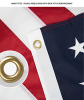 Drapeau américain 3x5 pieds avec œillets en laiton, en polyester, robuste pour l'extérieur, étoiles brodées, rayures cousues