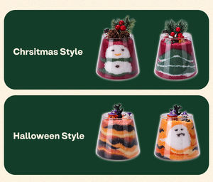 Kit de fabrication de bougies DIY LANJO en cire de palme parfumée écologique avec mèche en coton pour les thèmes de Noël et d'Halloween - Product Image 5