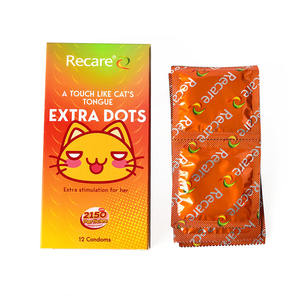 Condones Recare/OEM de Marca Privada con Puntos, 12 Unidades, para Hombre, Alta Calidad, Seguros, Divertidos, para Mayor Placer - Product Image 4