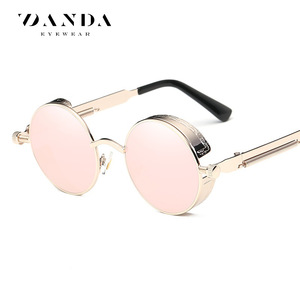 Danda Round Sunglasses Full Rim <b>Mirror</b> Lenses UV400 Unisex Retro Style 0914 - Product Image 3