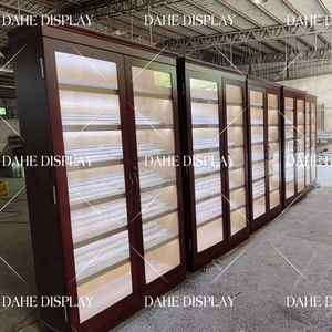 Vitrine en bois de cèdre espagnol Vitrine en verre pour magasin de fumée Armoire à cigares à double porte Meuble de <span class=keywords><strong>bar</strong></span> à cigares - Product Image 1