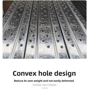 Plateforme de travail en acier galvanisé à chaud pour échafaudages, idéale pour les chantiers de construction, les centrales électriques et les tunnels, acier antidérapant - Product Image 3