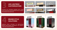 Cabina de Fotos Vintage Cerrada para Bodas, Cabina de Fotos con Espejo Mágico DSLR con Impresora, Cabina de Fotos con Espejo