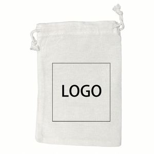 Pochette à Bijoux Personnalisable en Coton 100% avec Cordon de Serrage, Sac Anti-Poussière Respirant, Accessoire Cadeau de Mariage, Pochette de Rangement Recyclable - Product Image 5