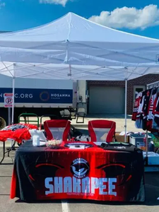 ผ้าคลุมโต๊ะสแปนเด็กซ์สีดำสำหรับโต๊ะพับมาตรฐาน - ชุด 2 ผืน ผ้าคลุมโต๊ะทรงสี่เหลี่ยมแบบยืดได้สำหรับงานแต่งงาน - Product Image 6