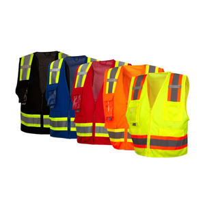 Hi Vis Waterproof Vest with Integrated Reflective Tape and <b>Tools</b> Pockets Low Light Mining Tunnel Inspection <b>Emergency</b> Response - Product Image 6