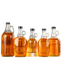 Botol Kaca Bulat Grosir dengan Tutup Sekrup dan Pegangan, Kapasitas 50-2500ml untuk Anggur dan Minuman Keras, Ukuran Leher 15mm untuk Tequila dan Diffuser