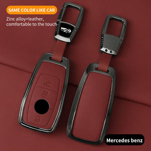NUEVA Funda de Cuero y Aleación de Zinc para Llave de Coche Mercedes Benz Clase A, C, E, S, G, GLC, CLE, CLA, GLB, GLS, W177, W205, W213, W222, X167, AMG - Product Image 4