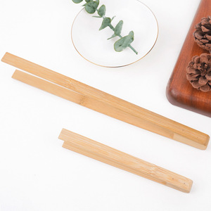 Pince de cuisine multifonction <span class=keywords><strong>en</strong></span> bambou, <span class=keywords><strong>mini</strong></span>-pince plate personnalisable avec logo <span class=keywords><strong>en</strong></span> <span class=keywords><strong>bois</strong></span>, ustensile de service alimentaire, pince de cuisson BBQ - Product Image 5