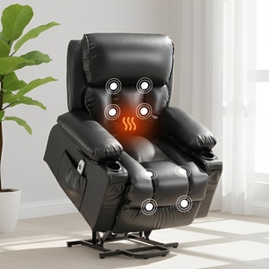 <span class=keywords><strong>Sillón</strong></span> <span class=keywords><strong>Reclinable</strong></span> <span class=keywords><strong>Eléctrico</strong></span> Individual <span class=keywords><strong>para</strong></span> Personas Mayores con Masaje y Calor, <span class=keywords><strong>Sillón</strong></span> de Cuero <span class=keywords><strong>para</strong></span> Sala de Estar Inteligente - Product Image 1