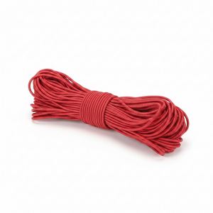 2.5mm Bright Red Heavy Duty Braided Elastic Macrame Cord for Bags & Shoes Garment Kayak <b>Tarp</b> Tent Canopy Camping DIY - Product Image 1