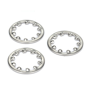 Lubyindustries Rondella di Bloccaggio Antiscivolo in Acciaio Inox 304 con Denti Esterni e Interni GB862.1 DIN6797A M3-M24 - Product Image 1