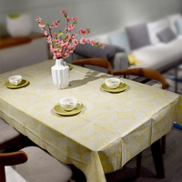 Nappe en vinyle florale au motif de feuilles décoratives, couverture de table, film PEVA/PVC avec dos en flanelle, vente en gros, offre spéciale, printemps et été