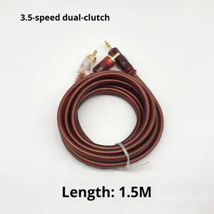 3.5mm un à deux Audio Lotus câble <span class=keywords><strong>RCA</strong></span> <span class=keywords><strong>prise</strong></span> PVC veste pour téléphone portable ordinateur Subwoofer haut-parleur - Product Image 4
