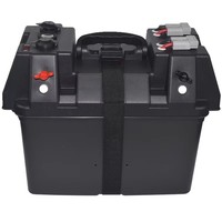 Boîte de batterie portable pour camping, robuste, IP65, charge solaire, 12V 100Ah, avec étui en nylon ABS, pour voyages marins