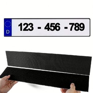 Factory-Direct Removable License Plate <b>Holder</b> Kit with Strong-Grip Hook & Loop Adhesive Pads for Vehicle Flexibility - Product Image 3