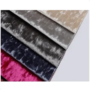 Chine 200-300gsm tissu d'ameublement imperméable résistant aux taches brillant écrasement velours glace écrasé velours tissu pour canapé chaise - Product Image 3