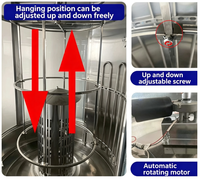 Four à rôtir au gaz commercial en acier inoxydable avec verre trempé, haute efficacité, grande capacité, pour poulet et canard