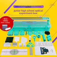 Kit Complet d'Équipement d'Expérimentation Optique pour la Physique au Collège - Banc Optique, Lentilles en Verre et Plastique, Lumière Parallèle