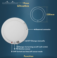 ES-CP04 PIR motion sensor led lumière plafond capteur lampe avec CCT