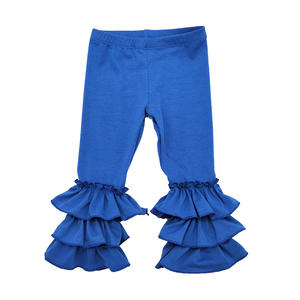 Leggings à volants pour filles, couleur unie, pantalons pour enfants, leggings pour bébé, vente en gros - Product Image 3