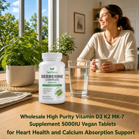 Vitamine D3 K2 MK-7 100mcg en comprimés, formule végétalienne premium 5000UI pour adultes, système immunitaire, santé osseuse, complément alimentaire