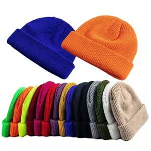 Bonnet unisexe 2025 – Personnalisable avec logo – Hiver – Broderie – Tricoté – Couleur unie – Chaud – Acrylique – Bonnet vierge - Product Image 1