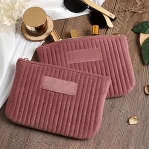 Velvet <b>Makeup</b> Toiletry Storage <b>Case</b> Travel Cosmetic Organizer Bag Bridesmaid Gift Wedding Favors - Product Image 1