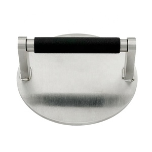 Triturador de hamburguesas de acero inoxidable de alta resistencia, Mango antideslizante para triturar hamburguesas, hamburguesas, carne, aves de corral, herramienta de fabricación de chapa - Product Image 1