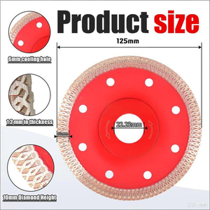 Disco de Sierra de Diamante de Alta Calidad de 125 mm, Disco de Sierra Circular de Diamante Turbo para Cortar Azulejos, Cerámica, Mármol y Granito - Product Image 2