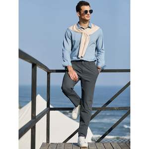 2025 hommes décontracté taille élastique séchage rapide léger pantalon de Golf en plein air avec poches zippées résistant à l'eau grande taille conception - Product Image 4