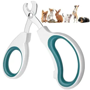 dropshipping supplier professional Stainless Steel paw claws trimmer Cat Nail Clipper with Circular Cut Hole Sharp Angled Blade