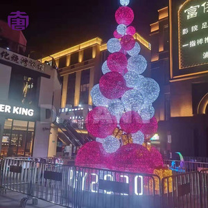 Slim Pencil Christmas Tree with LED <b>Lights</b> Pre Lit Artificial Tree for Indoor Home Hotel Decoration - Product Image 6