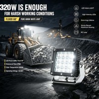 Projecteur LED Super Lumineux 320W 32000LM 5000-6000K Étanche IP68 pour Camions, VUS et Véhicules Miniers