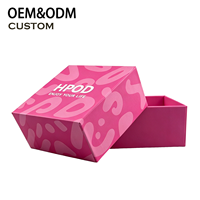 Caja Rígida con Tapa Fucsia de Moda, Forro de Esponja, Impresión a Todo Color, Empaque de Cosméticos Rosa Intenso, Cierre Magnético de Alta Gama