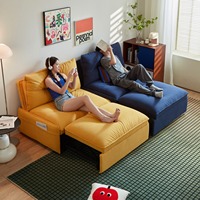 Sofá Cama Moderno Convertible, Sofá Cama Europeo Manual de 3 Plazas, Tela de Lino, Ahorro de Espacio, Función de Dormir Moderna, Uso en Hoteles