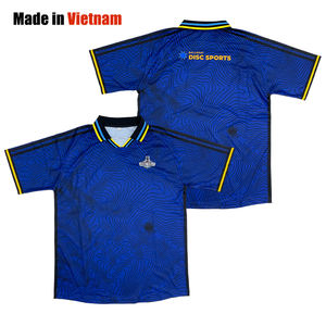 Vintage maille Streetwear surdimensionné col en V hip-hop chemise de sport personnalisé Sublimation imprimé 100% polyester antibactérien Football - Product Image 1