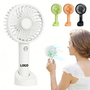 Ventilador de Mano Promocional para Estudiantes, Mini Ventilador Portátil USB de Larga Duración, Ventilador Pequeño de Mano con Soporte y Logotipo Personalizado - Product Image 1