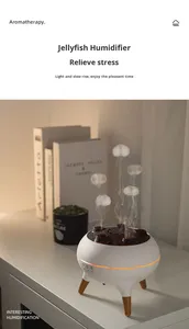 Humidificador Difusor Portátil BILA Flame <span class=keywords><strong>Vulcano</strong></span> Crack Jellyfish con Sonido Dinámico, Control Remoto Inalámbrico - Product Image 3
